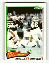 1982 Topps Base Set #7 81 AFC Championship