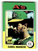 1975 Topps Base Set #647 Claudell Washington