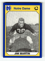 1990 Collegiate Collection Notre Dame 200 #185 Jim Martin