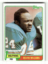 1981 Topps Base Set #287 Delvin Williams