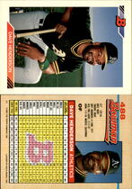 1992 Bowman Base Set #488 Dave Henderson