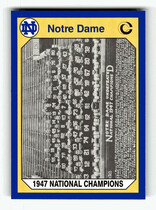 1990 Collegiate Collection Notre Dame 200 #109 1947 National Champions