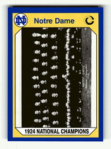 1990 Collegiate Collection Notre Dame 200 #103 1924 National Champ