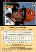 1985 Donruss Base Set #314 John Butcher