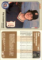 1983 Fleer Base Set #347 Pat Underwood