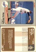 1983 Fleer Base Set #226 Ricky Wright