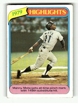 1980 Topps Base Set #3 Manny Mota