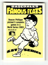 1986 Fleer Team Stickers Large Team Logo Famous Feats #15 Reds