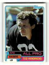 1981 Topps Base Set #200 Ted Hendricks