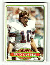 1980 Topps Base Set #395 Brad Van Pelt