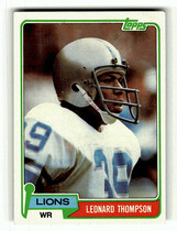 1981 Topps Base Set #386 Leonard Thompson