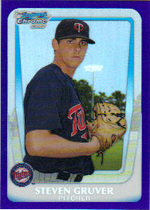 2011 Bowman Chrome Draft Prospects Purple Refractors #BDPP78 Steven Gruver