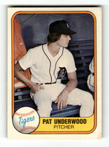 1981 Fleer Base Set #469 Pat Underwood