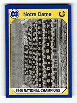 1990 Collegiate Collection Notre Dame 200 #165 1946 National Champ