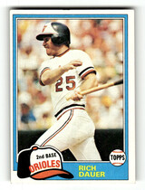 1981 Topps Base Set #314 Rich Dauer