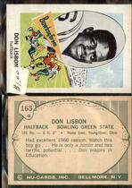 1961 Nu-Card #163 Don Lisbon