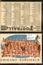 1959 Topps Base Set #118 Chicago Cardinals