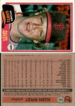 1981 Topps Base Set #144 Allen Ripley