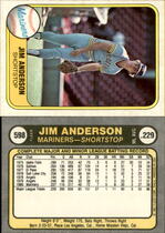 1981 Fleer Base Set #598 Jim Anderson