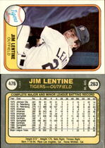1981 Fleer Base Set #476 Jim Lentine