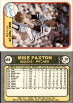 1981 Fleer Base Set #401 Mike Paxton