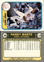 1981 Fleer Base Set #300 Randy Martz