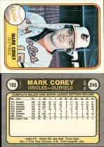 1981 Fleer Base Set #193 Mark Corey