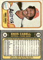 1981 Fleer Base Set #58 Enos Cabell