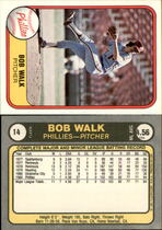 1981 Fleer Base Set #14 Bob Walk