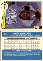 1982 Donruss Base Set #553 Larry Bradford