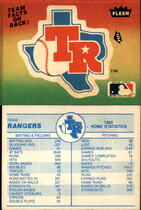 1983 Fleer Team Stickers (Blue Back) #NNO Rangers (Logo)
