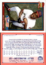 1991 Topps Traded Factory Set (White Stock Back) #78T Billy McMillon