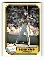 1981 Fleer Base Set #597 Rodney Craig