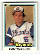 1981 Donruss Base Set #426 Bobby Cox