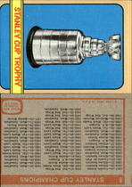1972 Topps Base Set #8 Stanley Cup Trophy