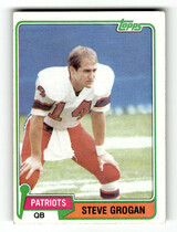 1981 Topps Base Set #25 Steve Grogan