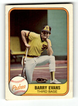 1981 Fleer Base Set #499 Barry Evans