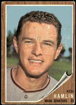 1962 Topps Base Set #296 Ken Hamlin