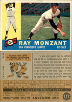 1960 Topps Base Set #338 Ray Monzant