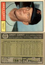 1961 Topps Base Set #518 Andy Carey