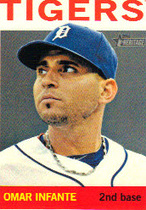 2013 Topps Heritage #165 Omar Infante