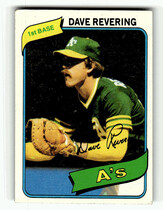 1980 Topps Base Set #438 Dave Revering