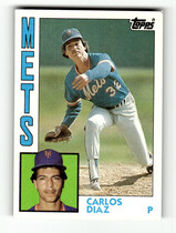 1984 Topps Base Set #524 Carlos Diaz