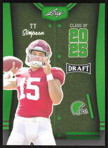 2023 Leaf Draft Green #85 Ty Simpson