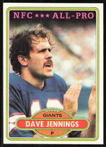 1980 Topps Base Set #290 Dave Jennings