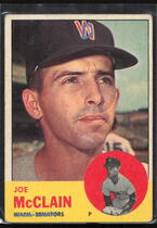 1963 Topps Base Set #311 Joe McClain