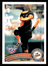 2011 Topps Opening Day Mascots #M3 Baltimore Orioles