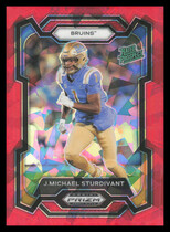 2024 Panini Prizm Draft Picks Red Ice Prizm #195 J.Michael Sturdivant