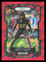 2024 Panini Prizm Draft Picks Red Ice Prizm #181 James Williams