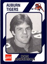 1989 Collegiate Collection Auburn Coke 580 #165 Don Anderson